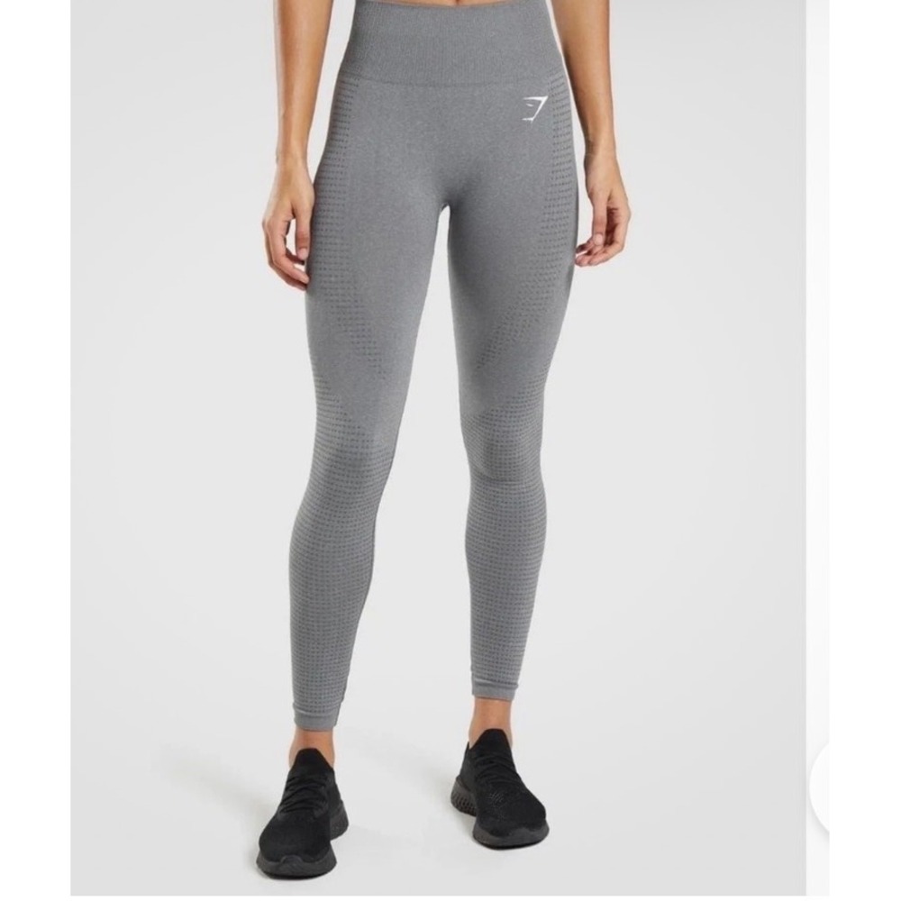 Gymshark‎ Adapt Seamless Leggings Grey Marl High Waisted Textured  Siz Small